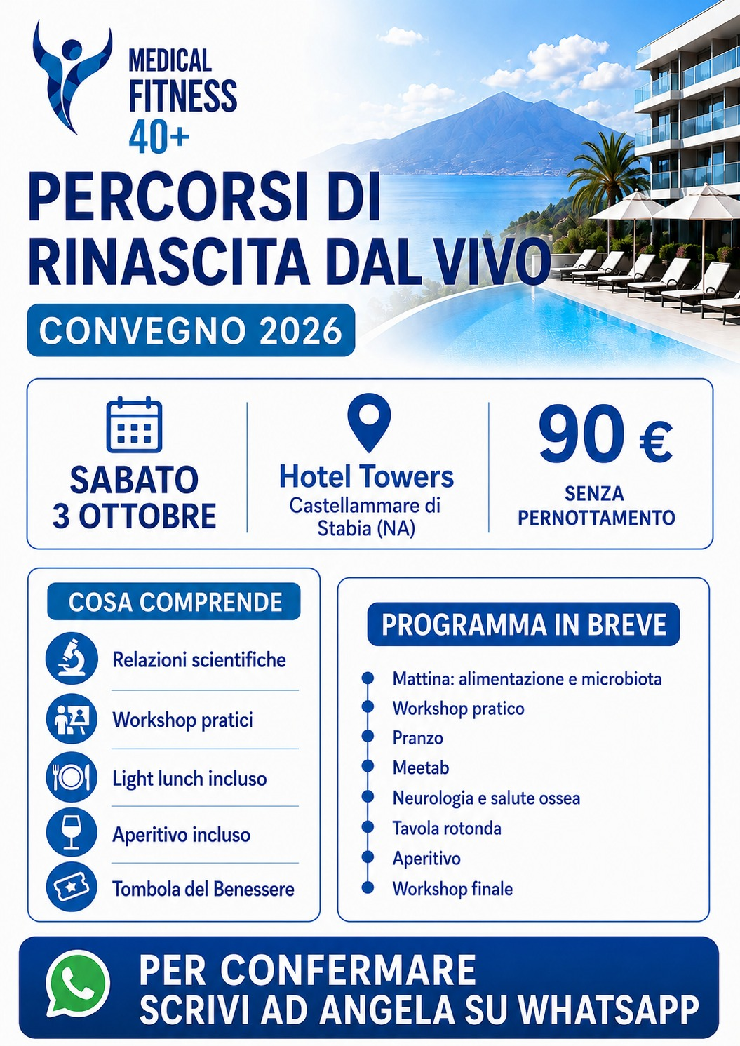 Partecipazione al convegno di sabato 3 ottobre a 90 euro senza pernottamento